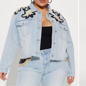 PLUS Embroidered Jean Jacket